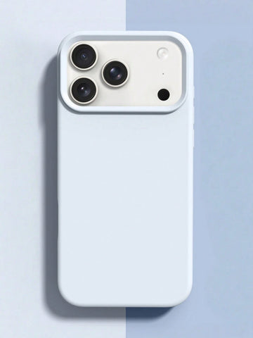 1pc Luxury Candy Color Liquid Silicone With AI Button Mobile Phone Case