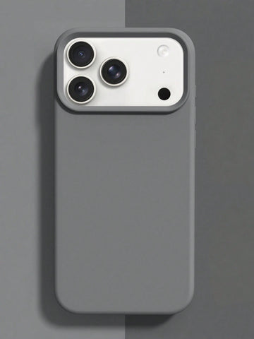 1pc Luxury Candy Color Liquid Silicone With AI Button Mobile Phone Case