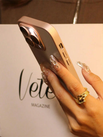 1pc Luxury Glossy Plating Reflective Soft Case