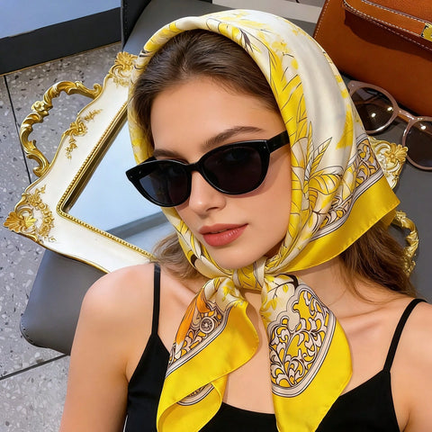1pc Silk-Like Printed Neckerchief
