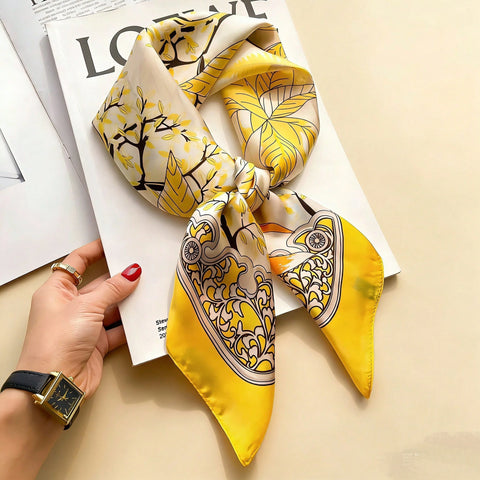1pc Silk-Like Printed Neckerchief
