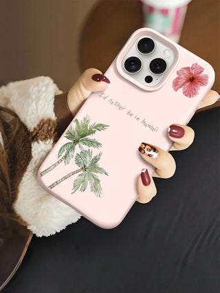 Floral Pattern Soft Silicone Shockproof Phone Case