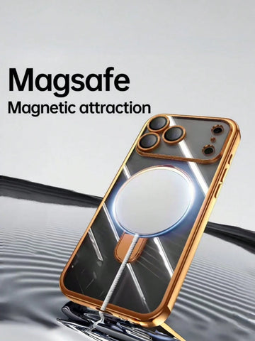 1pc Transparent Electroplated Shockproof Silicone Phone Case