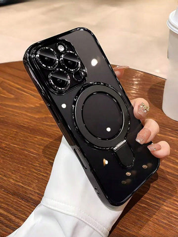 1pc Transparent Electroplated Shockproof Silicone Phone Case