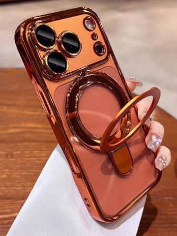 1pc Transparent Electroplated Shockproof Silicone Phone Case