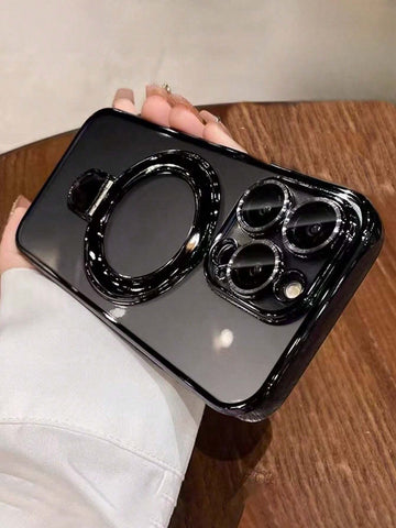 1pc Transparent Electroplated Shockproof Silicone Phone Case