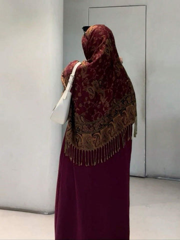 1pc Women Pashmina Scarves Bohemian Style Women Tassel Hijab