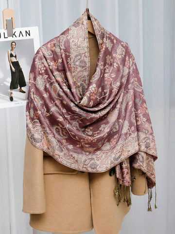 1pc Women Pashmina Scarves Bohemian Style Women Tassel Hijab