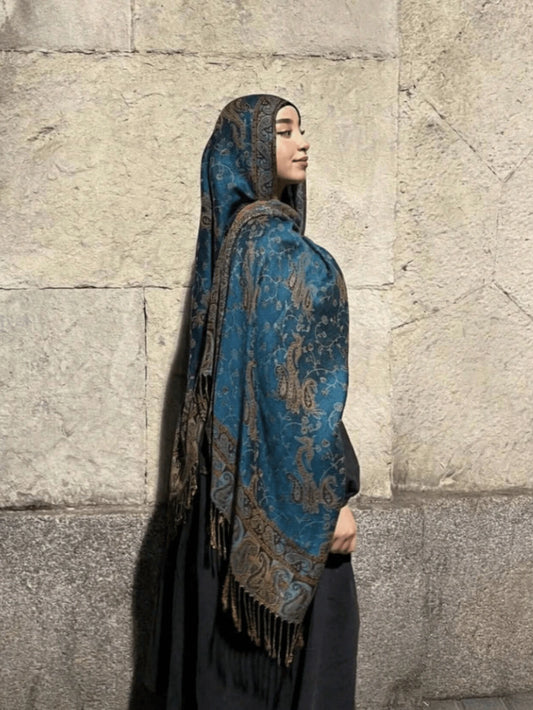 1pc Women Pashmina Scarves Bohemian Style Women Tassel Hijab
