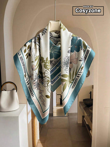 1pc Women's 90D Twill Elegant Minimalist Printed Scarf