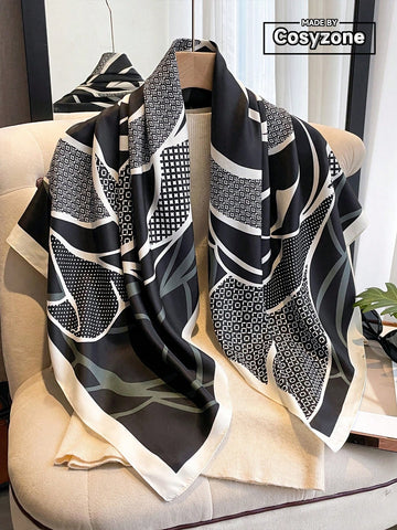 1pc Women's 90D Twill Elegant Minimalist Printed Scarf