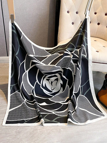 1pc Women's 90D Twill Elegant Minimalist Printed Scarf