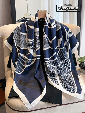 1pc Women's 90D Twill Elegant Minimalist Printed Scarf