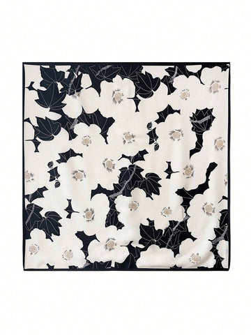 1pc Women's 90D Twill Elegant Minimalist Printed Scarf