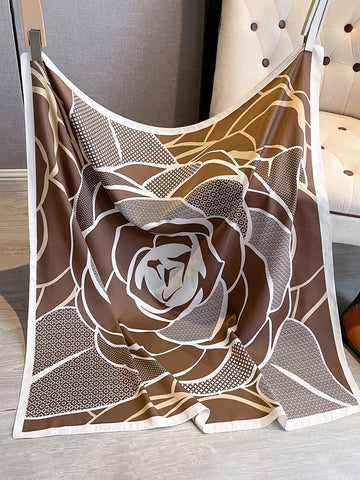 1pc Women's 90D Twill Elegant Minimalist Printed Scarf