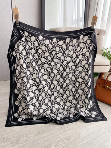 1pc Women's 90D Twill Elegant Minimalist Printed Scarf