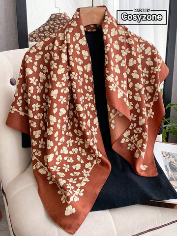 1pc Women's 90D Twill Elegant Minimalist Printed Scarf