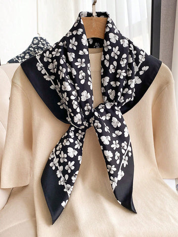 1pc Women's 90D Twill Elegant Minimalist Printed Scarf
