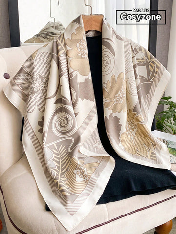 1pc Women's 90D Twill Elegant Minimalist Printed Scarf
