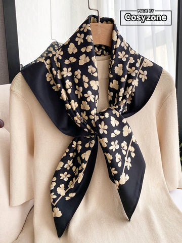 1pc Women's 90D Twill Elegant Minimalist Printed Scarf