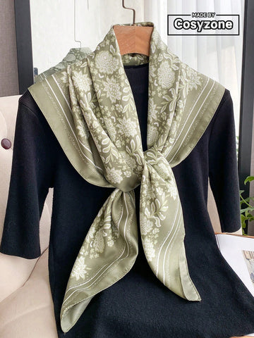 1pc Women's 90D Twill Elegant Minimalist Printed Scarf