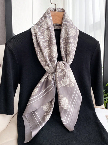 1pc Women's 90D Twill Elegant Minimalist Printed Scarf