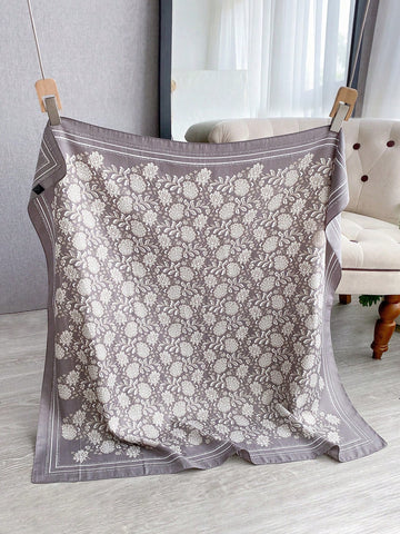 1pc Women's 90D Twill Elegant Minimalist Printed Scarf