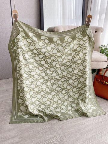 1pc Women's 90D Twill Elegant Minimalist Printed Scarf