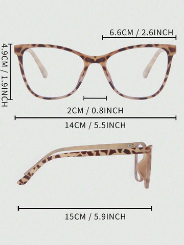 1pair Women Cat Eye Frame Casual Eyeglasses