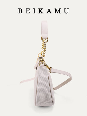 1pc Women Plain Color PU Shoulder Bag