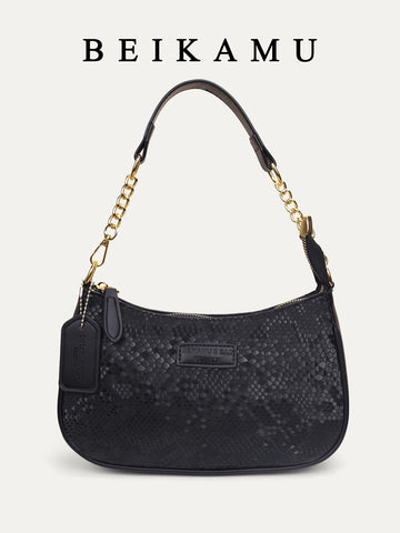 1pc Women Plain Color PU Shoulder Bag