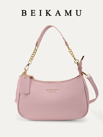 1pc Women Plain Color PU Shoulder Bag