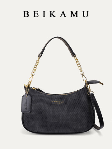 1pc Women Plain Color PU Shoulder Bag