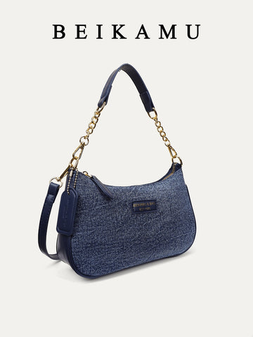 1pc Women Plain Color PU Shoulder Bag