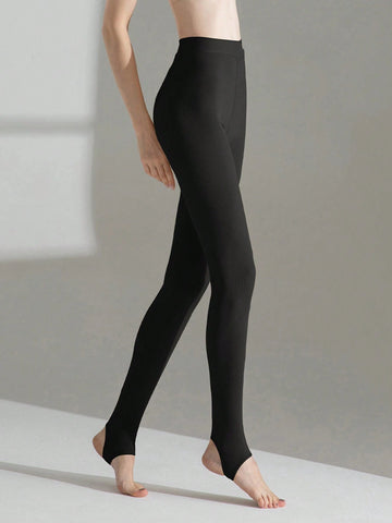 1pc Women's Plus Size Sheer Lightweight Tight Pants Leggings