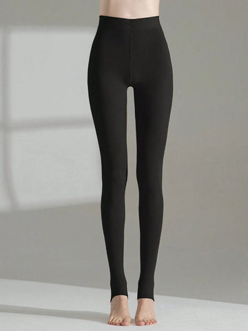 1pc Women's Plus Size Sheer Lightweight Tight Pants Leggings