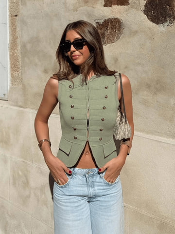 Knitted Elegant Women Vest