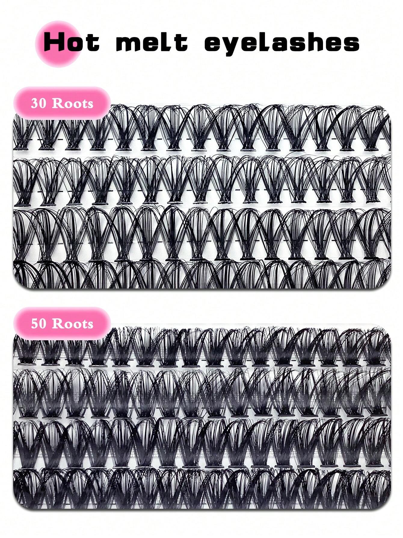 240pcs Mixed Length (12-16mm) Clustered Water Resistant Mink False Eyelashes