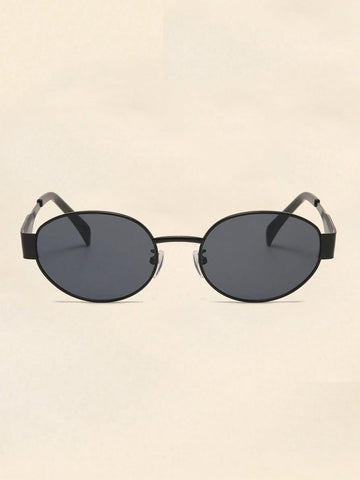 2 Pairs Of Women's Metal Frame Oval Fashion Glasses