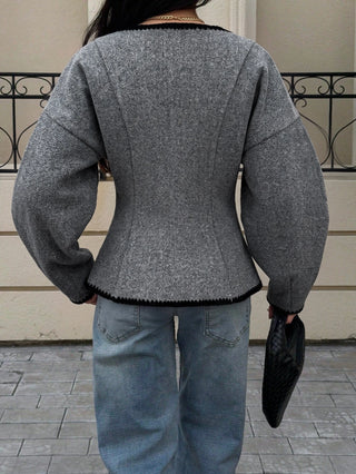 Embroidered Double breasted jacket