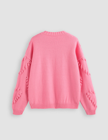 Heart Pattern Texture Sweater