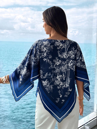 Boat Neck Scarf Top