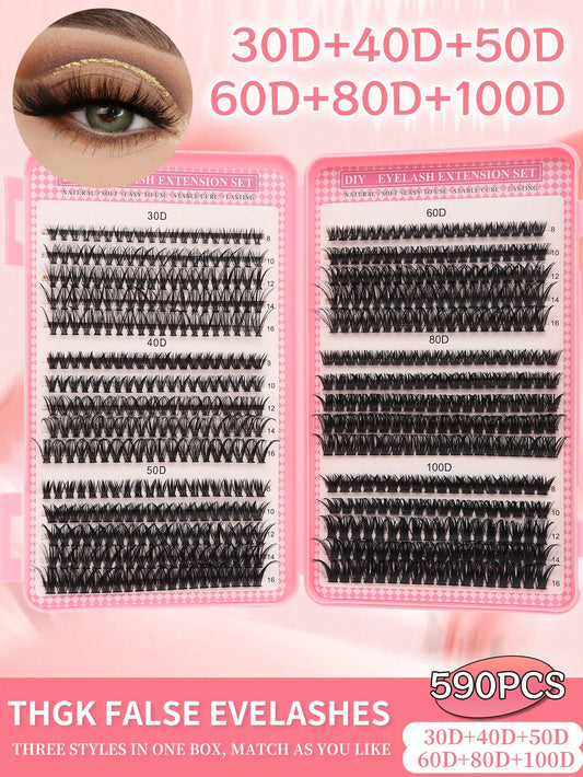 590pcs Eyelash Cluster