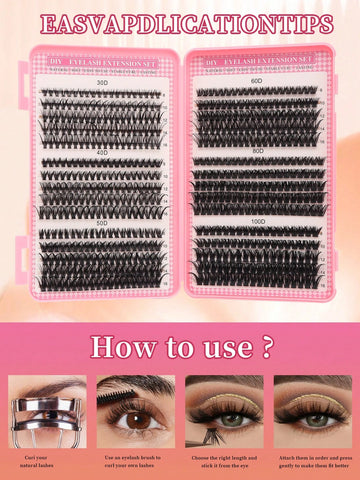 590pcs Eyelash Cluster