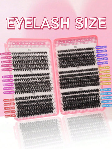 590pcs Eyelash Cluster