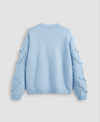 Heart Pattern Texture Sweater