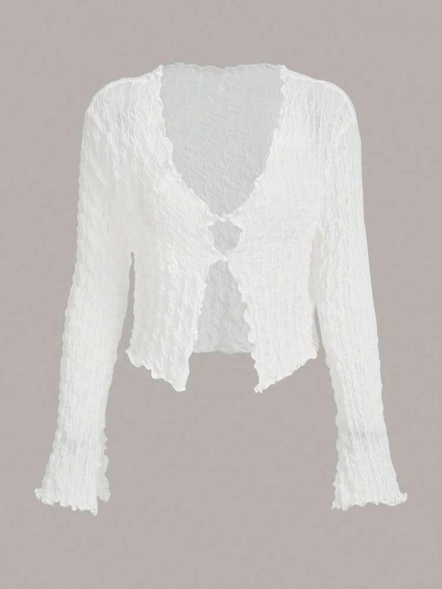 ICON Button Front Lettuce Trim Mesh Top