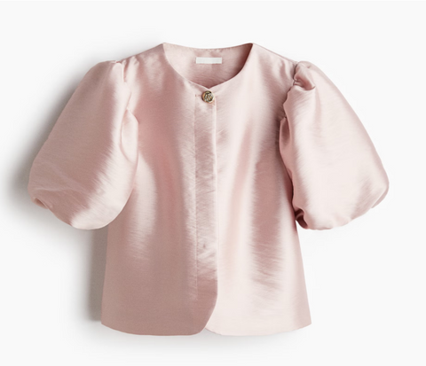 Balloon-sleeved blouse