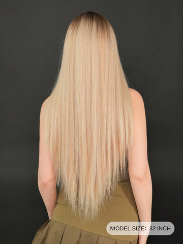 Ombre Blonde Wigs For Women Super Long Straight Wigs