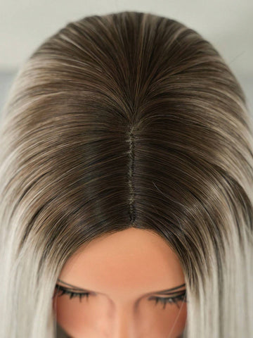 Ombre Blonde Wigs For Women Super Long Straight Wigs